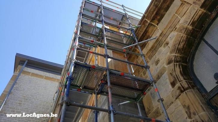 Multidirectionele Steiger 8 m x 8m (werkhoogte) – 62 m², Doe-het-zelf en Bouw, Steigers, Nieuw, Ophalen