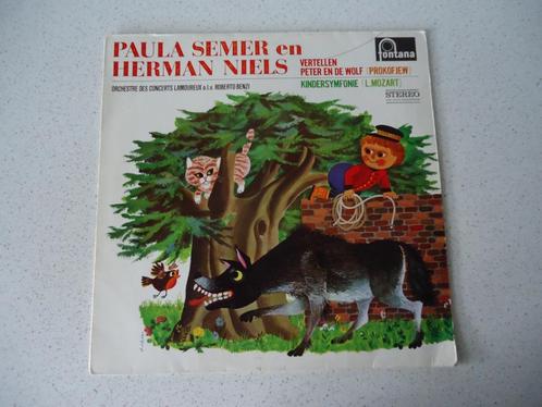 Vintage Sprookjes LP van "Paula Semer & Herman Niels" Peter, Cd's en Dvd's, Vinyl | Kinderen en Jeugd, Gebruikt, Verhaal of Sprookje
