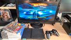 Playstation 2 slim 1-controller, gametest met geheugenkaart, Ophalen of Verzenden, Gebruikt, Slim