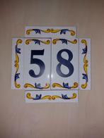 Huisnummer 58 of 85 keramisch 15,5 x 16, Ophalen of Verzenden