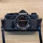 Olympus OM-1n zwart, Olympus 50mm f1.8, Ophalen of Verzenden, Gebruikt, Spiegelreflex, Olympus