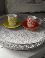 Ensemble 2 tasses à café + sous tasses, Enlèvement, Neuf, Porcelaine, Tasse(s) et/ou soucoupe(s)