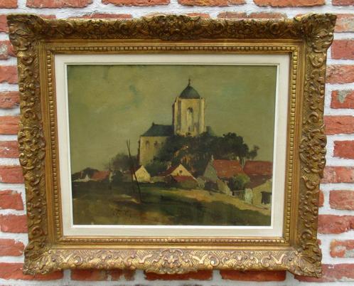 Gerard Moortgat (  1908 - 1992  ) Stadszicht Lier ?, Antiek en Kunst, Kunst | Schilderijen | Klassiek, Ophalen of Verzenden