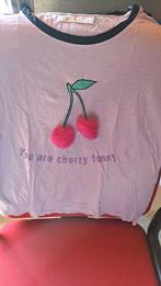 tshirt lichtpaars met kersen  large, Kleding | Dames, Paars, Maat 42/44 (L), Ophalen of Verzenden, Korte mouw