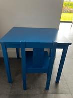 Kindertafel IKEA blauw met stoeltje, Maison & Meubles, Tables | Tables d'appoint, Enlèvement, Utilisé