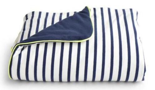 Wiegdeken / babydeken Coco & Pine neon stripes, Kinderen en Baby's, Dekens, Slaapzakjes en Inbakerproducten, Gebruikt, Deken, 85 tot 100 cm