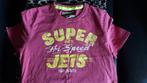 T-shirt Super Dry pour femmes, Comme neuf, Manches courtes, Rose, Taille 46/48 (XL) ou plus grande