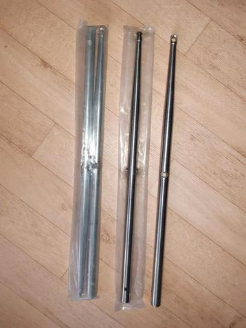 4 RELING SCEPTERS IN ZEEWAARDIGE 316 HOOGGLANS INOX, Enlèvement, Comme neuf, Autres types, Voilier ou Bateau à moteur