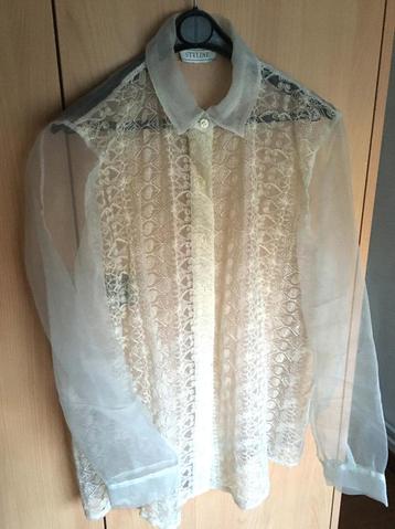 Nieuwe hemdbloes – taille 42/44 – naturel kleur beschikbaar voor biedingen