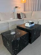 Marmer look salon tafel 2 delig, Huis en Inrichting, Tafels | Salontafels, Ophalen, Zo goed als nieuw
