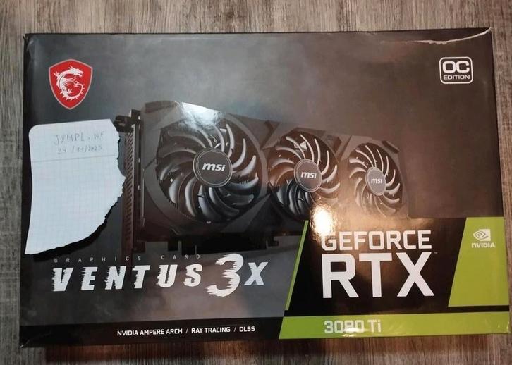NVIDIA RTX 3080 TI 3X VENTUS MSI - Uitstekende conditie, Computers en Software, Videokaarten, Ophalen