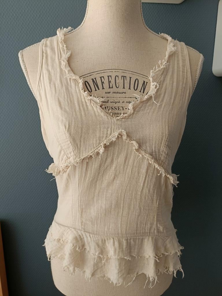 Top beige La Fée Maraboutée, Enlèvement ou Envoi, Comme neuf, Beige