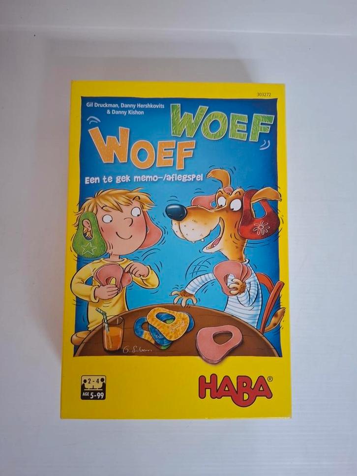 Woef Woef spel van Haba compleet, Hobby en Vrije tijd, Gezelschapsspellen | Kaartspellen, Gebruikt, Een of twee spelers, Drie of vier spelers