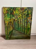 Schilderij met bomen, Antiek en Kunst, Kunst | Schilderijen | Modern, Ophalen of Verzenden