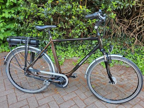 Elektrische herenfiets met Bosch middenmotor, Fietsen en Brommers, Elektrische fietsen, Zo goed als nieuw, Ophalen