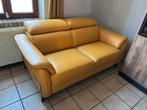 Canapé 2,5pl , 1 fauteuil et 1 relax) en cuir moutarde, Huis en Inrichting, Zetels | Zetels, Ophalen, Zo goed als nieuw, Leer