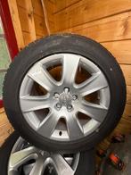 Set 4 aluminium velgen en winterbanden Audi 235/55 R18, Auto-onderdelen, Banden en Velgen, Ophalen, 18 inch, Gebruikt, Winterbanden