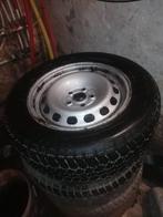 4 Uniroyal MS+3 winterbanden + stalen velgen — 225/60 R16, Auto-onderdelen, Banden en Velgen, Ophalen, 16 inch, Winterbanden, Band(en)