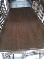 tafel en 6 stoelen, ook afzonderlijk te koop eik, Ophalen, Eikenhout, 50 tot 100 cm, Zo goed als nieuw