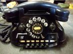 retro vintage zwarte ATEA telefoon met doorverbindfunctie, Ophalen of Verzenden, Gebruikt, Met draaischijf