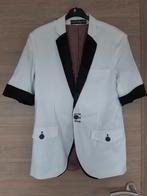 Veste de costume courtes manches blanche et noire taille M, Taille 48/50 (M), Porté, Enlèvement ou Envoi, Blanc