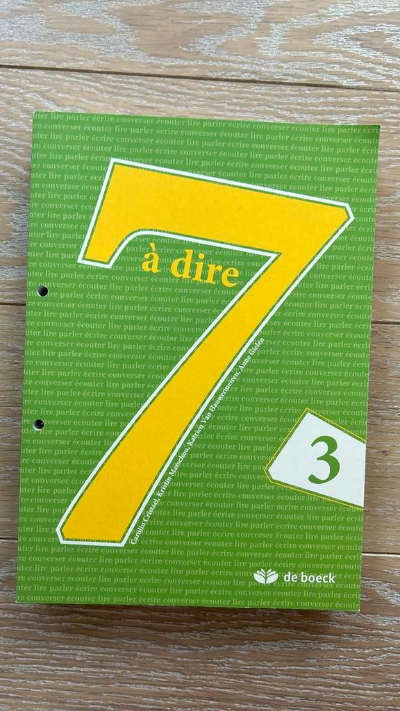 7 à dire 3 leerwerkboek Frans, Boeken, Schoolboeken, Nieuw, Frans, ASO, Ophalen of Verzenden
