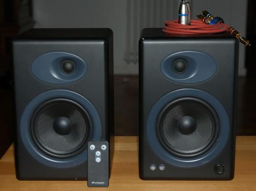 AudioEngine A5+ actieve speakers met kabels en remote, Computers en Software, Pc speakers, Gebruikt, Audiokanaal 2.0, Ophalen