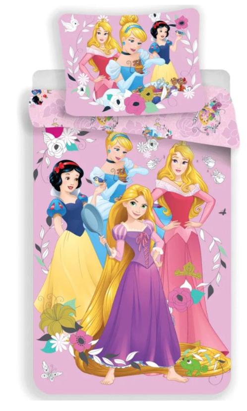 Disney Princess Dekbedovertrek 140 x 200 - Eenpersoons, Kinderen en Baby's, Kinderkamer | Beddengoed, Nieuw, Dekbedovertrek, Roze