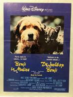 Film affiche walt disney De jacht op Benji, Ophalen of Verzenden, Gebruikt, Plaatje of Poster