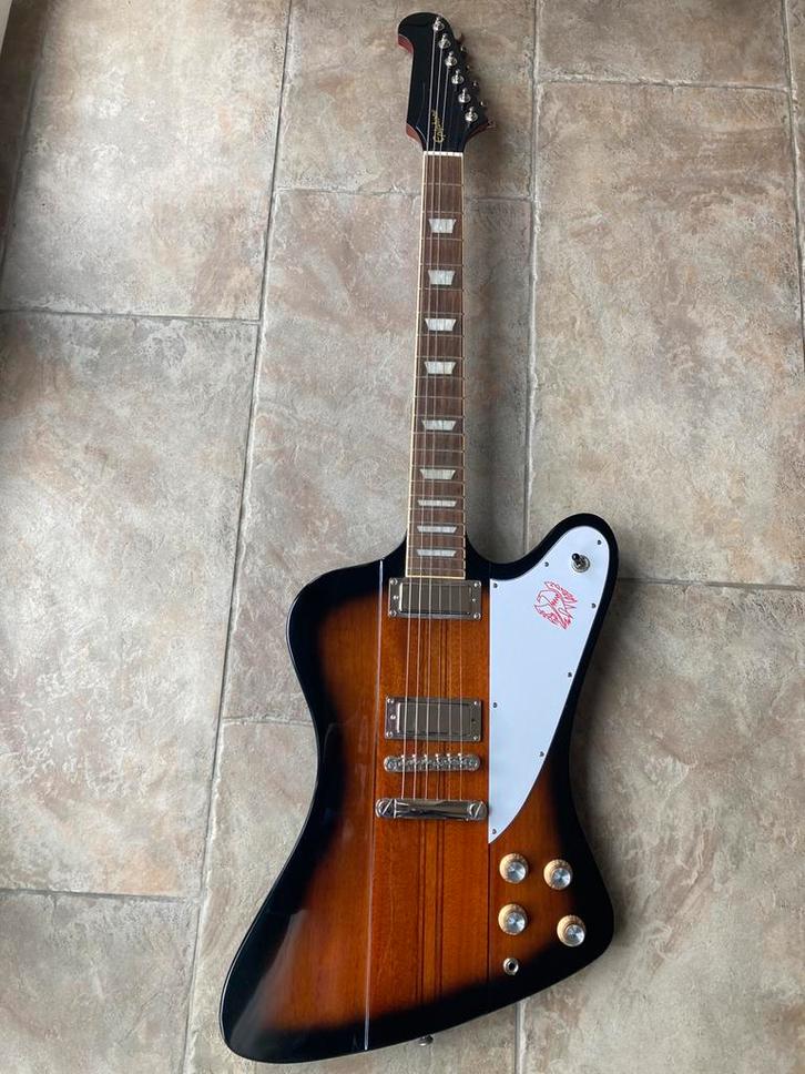 Epiphone Firebird (R), Vintage Sunburn, Muziek en Instrumenten, Snaarinstrumenten | Gitaren | Elektrisch, Zo goed als nieuw, Epiphone