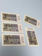 5x Duitse 500 Miljoen Mark 1923 Hyperinflatie Biljet germany, Postzegels en Munten, Ophalen of Verzenden, Duitsland