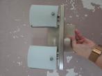 Wandlamp met inox en melkglas, Huis en Inrichting, Ophalen, Gebruikt