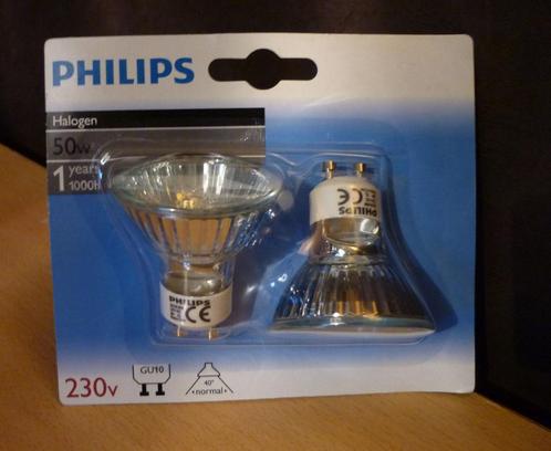 Halogeen spots lampen van Philips 50W GU10, Huis en Inrichting, Lampen | Spots, Halogeen, Ophalen of Verzenden