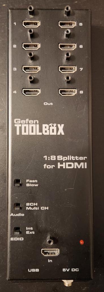 Gefen Toolbox 1:8 Splitter voor HDMI, Audio, Tv en Foto, Professionele apparaten, Audio, Ophalen of Verzenden