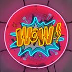 WOW pop art neon licht reclame galerie decoratie verlichting, Verzamelen, Merken en Reclamevoorwerpen, Ophalen, Nieuw, Lichtbak of (neon) lamp
