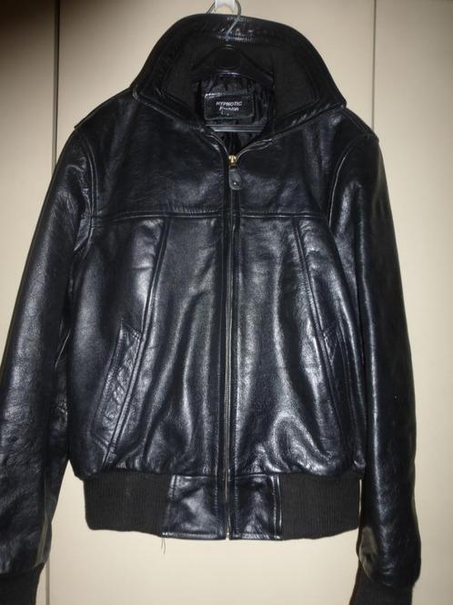 „Hypnotic Fashion „T:L” zwart gemêleerd jack van echt leer, Kleding | Heren, Jassen | Winter, Zo goed als nieuw, Zwart, Ophalen of Verzenden
