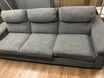 Grijze zetel, Ophalen, Gebruikt, Driepersoons, Rechte bank