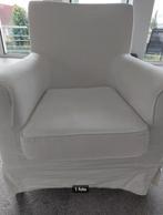 Witte Ikea Ektorp fauteuil 1 persoon, Maison & Meubles, Enlèvement, Utilisé, Tissus