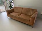 Zetel 2,5 zit / Bruin, cognac kleur leder (suède), Ophalen, Gebruikt