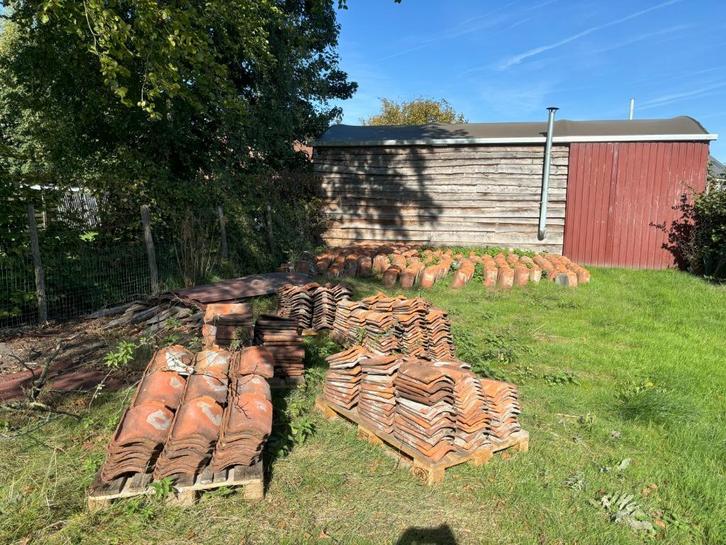 +/- 230m² Boomse pannen, Doe-het-zelf en Bouw, Dakpannen en Dakbedekking, Gebruikt, Dakpannen, Steen of Klei, Rood, Ophalen