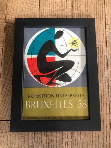 EXPO 58 poster in kader 19,5 x 30 cm  beschikbaar voor biedingen