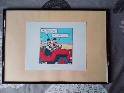 Kader met Kuifje-lithografie, Antiek en Kunst, Kunst | Litho's en Zeefdrukken, Ophalen of Verzenden