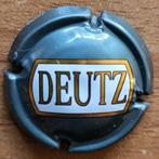 Champagnecapsule DEUTZ grijs donkerblauw omlijst nr23c Jéro, Ophalen of Verzenden, Zo goed als nieuw, Frankrijk, Champagne