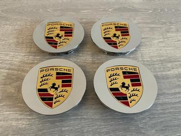 Chrome/Goud Porsche Naafdoppen/Naafkappen 76mm set van 4 beschikbaar voor biedingen