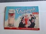 Karton Reclamebord Triumph Pils met zegel op de achterzijde, Ophalen of Verzenden, Gebruikt