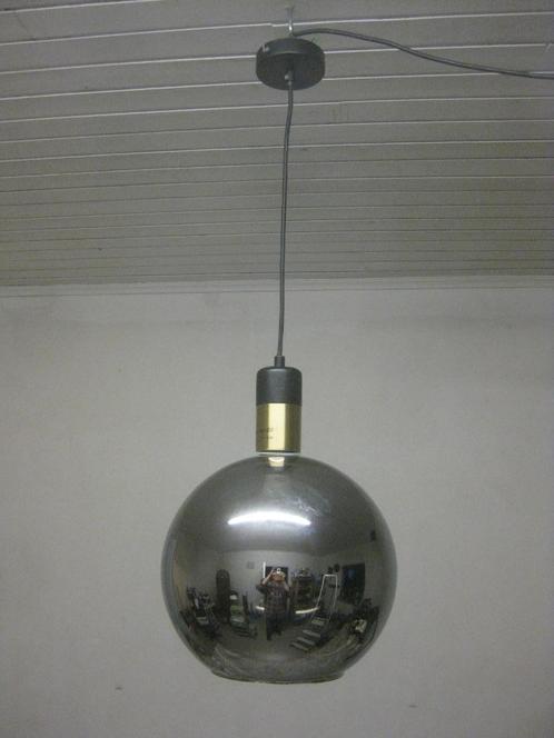 RETRO - Lampe boule en verre miroir - 1 lampe., Antiquités & Art, Antiquités | Éclairage, Enlèvement ou Envoi