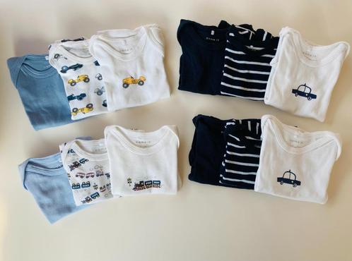 Set v 12 jongensbody's Name-it maat 56 (3), 62 (3), 68 (6), Kinderen en Baby's, Babykleding | Baby-kledingpakketten, Gebruikt