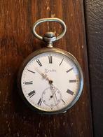 Zilveren zwitsers zakhorloge Zenith, Ophalen, Zilver, Zakhorloge, Overige merken