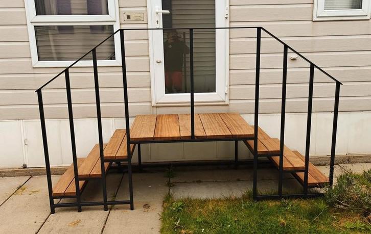 Trap in staal poedercoating, Caravans en Kamperen, Caravanaccessoires, Zo goed als nieuw, Ophalen of Verzenden