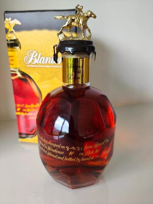 Blanton's Gold, par LMDW, bouteille 250, baril 540, bouchon, Collections, Vins, Neuf, Autres types, Amérique du Nord, Pleine, Enlèvement ou Envoi